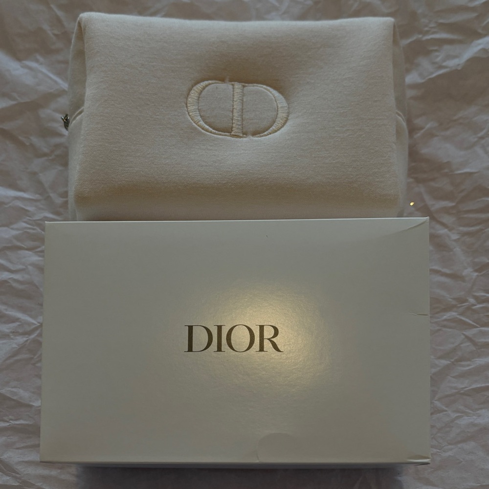 Dior Cream Soft Cosmetic Bag